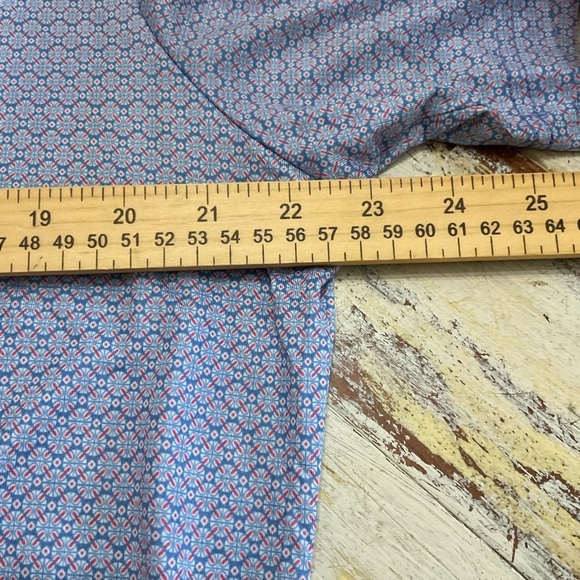 TaylorByrd Polo Large Golf Blue Red Spandex Polyester Cool Lightweight - Picture 6 of 6